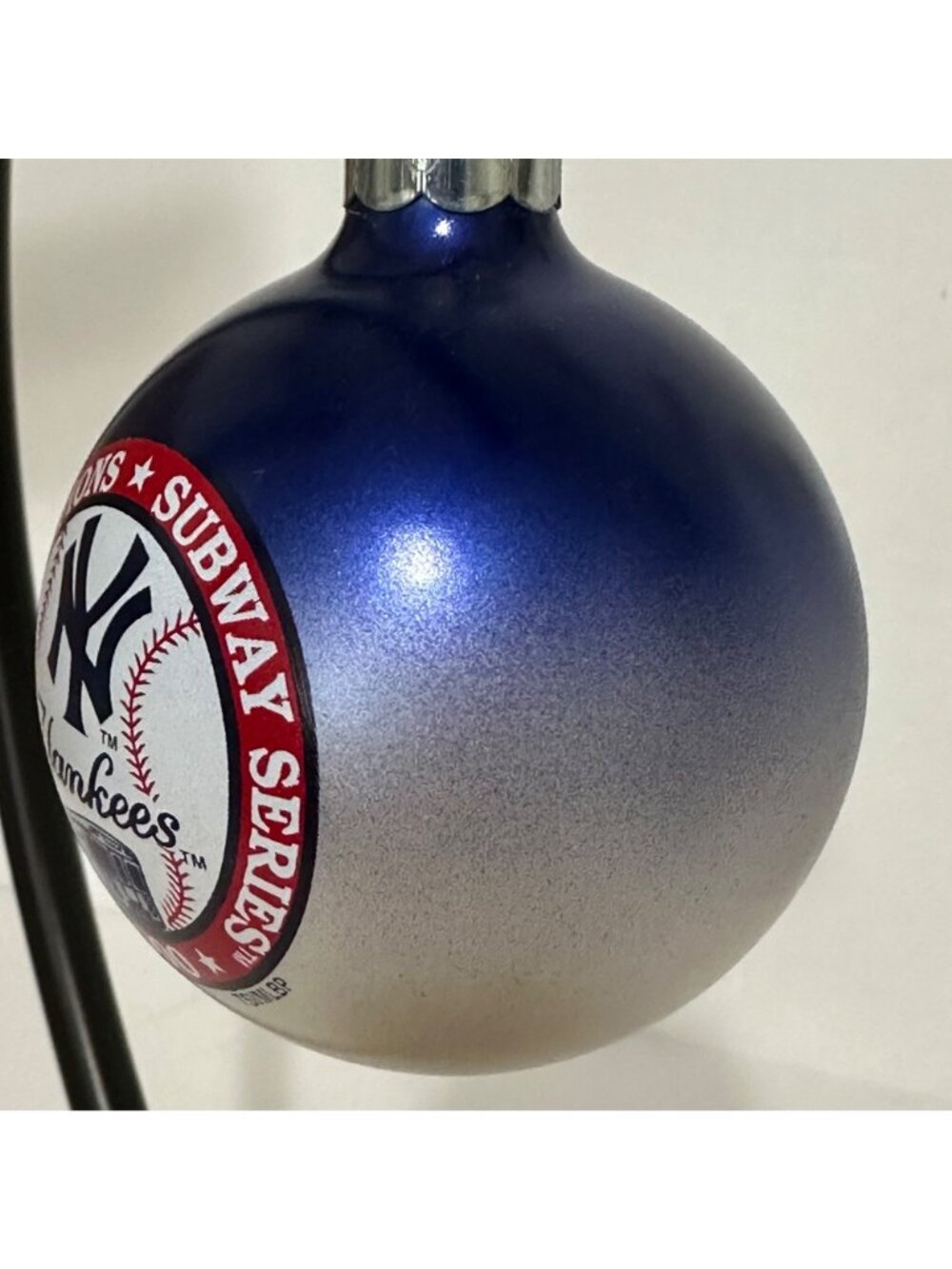 2000 New York Yankees Subway Series World Champions Ornament Blue Christmas - Picture 3 of 5